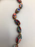 Vintage Oval Millifiore Glass Necklace 14"